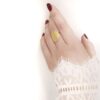 BAGUE IMPRESSION DENTELLE OR – Image 2