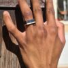 Chevalière argent ébène Sertis d'une Labradorite – Image 10