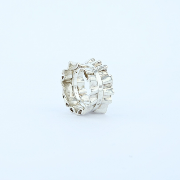 Bague Jarretière Argent & Zircons - Sur Mesure | Atelier Poiema