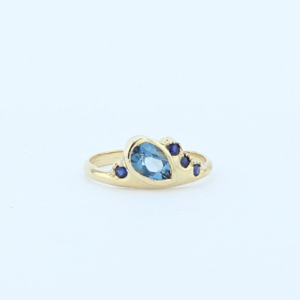 Bague Fiançailles Or Recyclé & Saphirs - Pièce Unique | Atelier Poiema