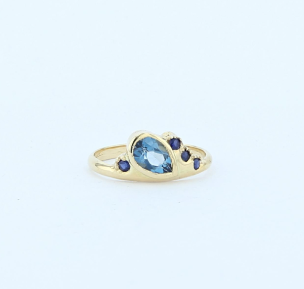 Bague Fiançailles Or Recyclé & Saphirs - Pièce Unique | Atelier Poiema
